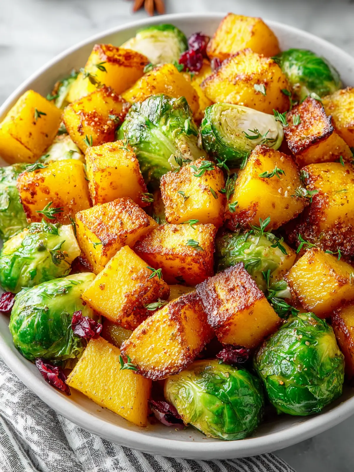 Irresistible Air Fryer Butternut Squash & Brussels Sprouts First Image