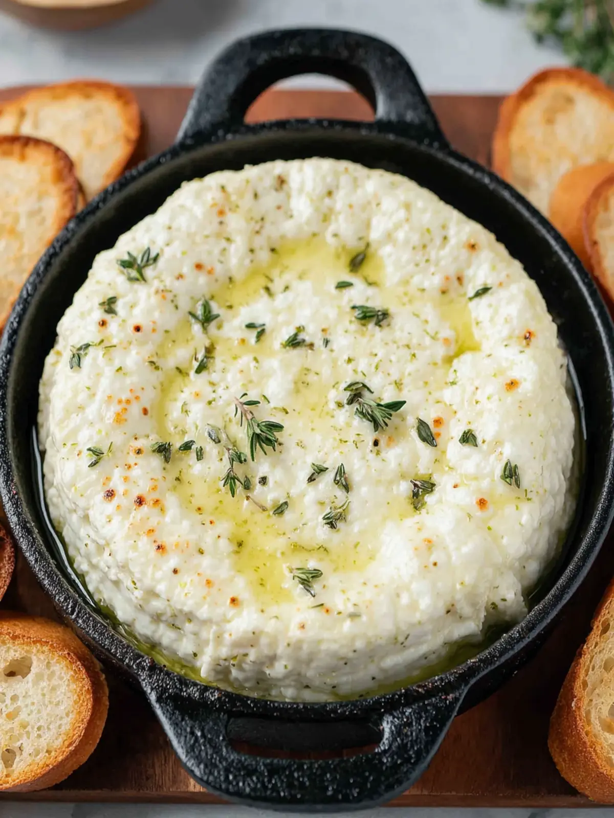 Baked Goat Cheese Dip with Lemon and Thyme First Image