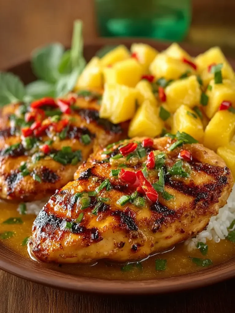Pineapple Mango Glazed Chicken with Chili Lime Sauce First Image