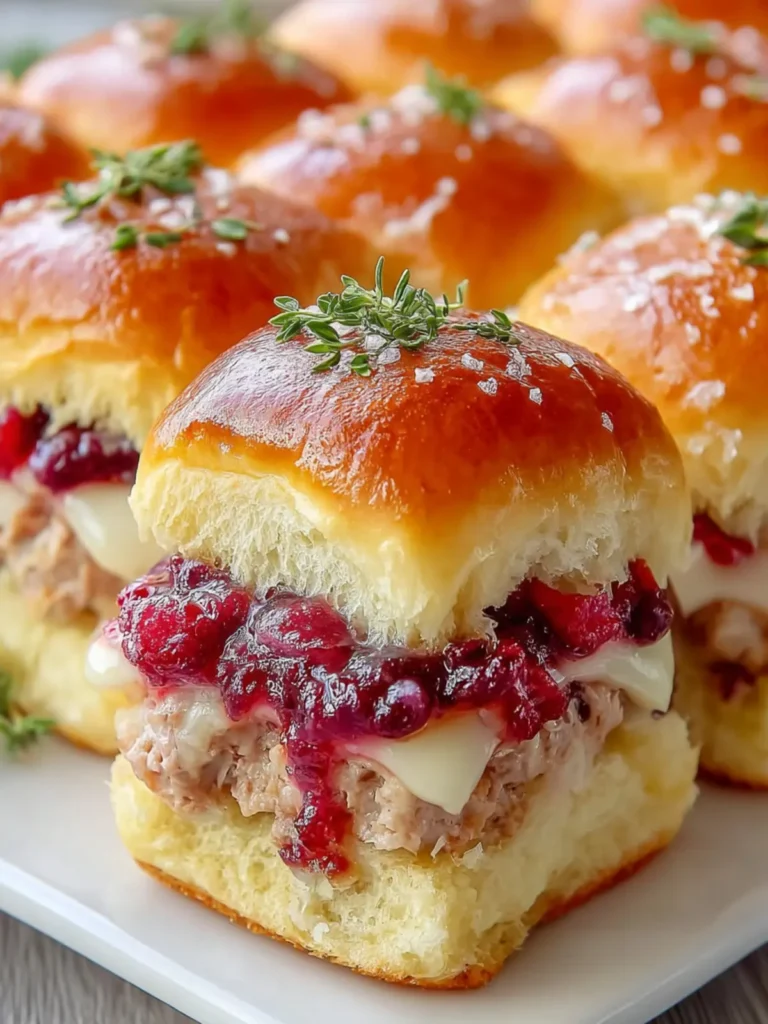Turkey Cranberry Sliders: Easy Holiday Appetizer Recipe! First Image
