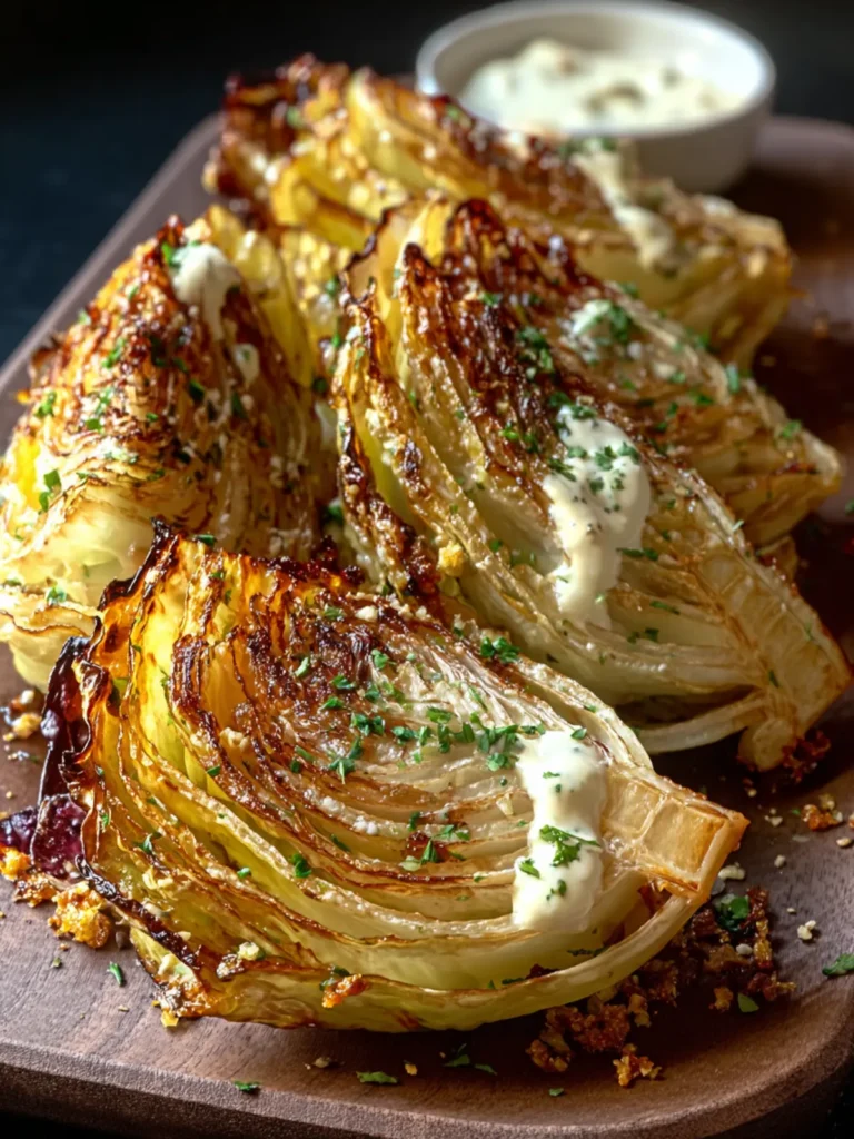 Irresistible Roasted Cabbage Wedges with Garlic Aioli First Image
