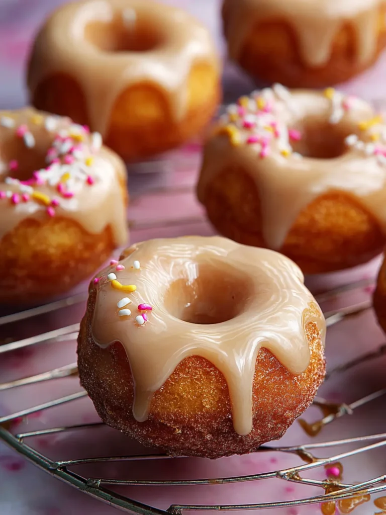 Irresistible Mini Doughnut Hole Cake with Maple Glaze First Image