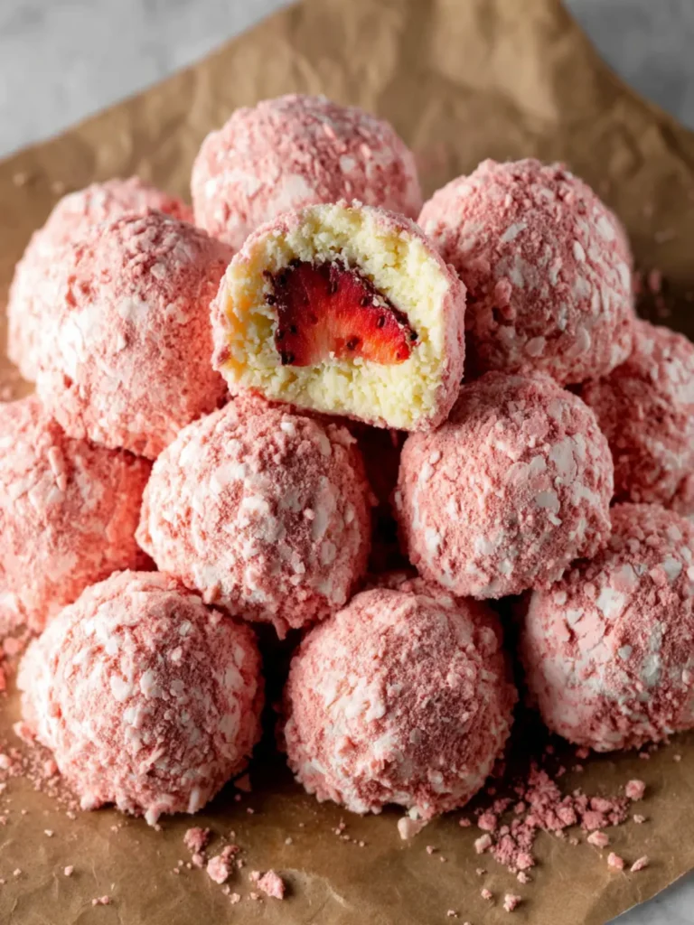 Strawberry Lime Polvorones (Mexican Wedding Cookies) First Image