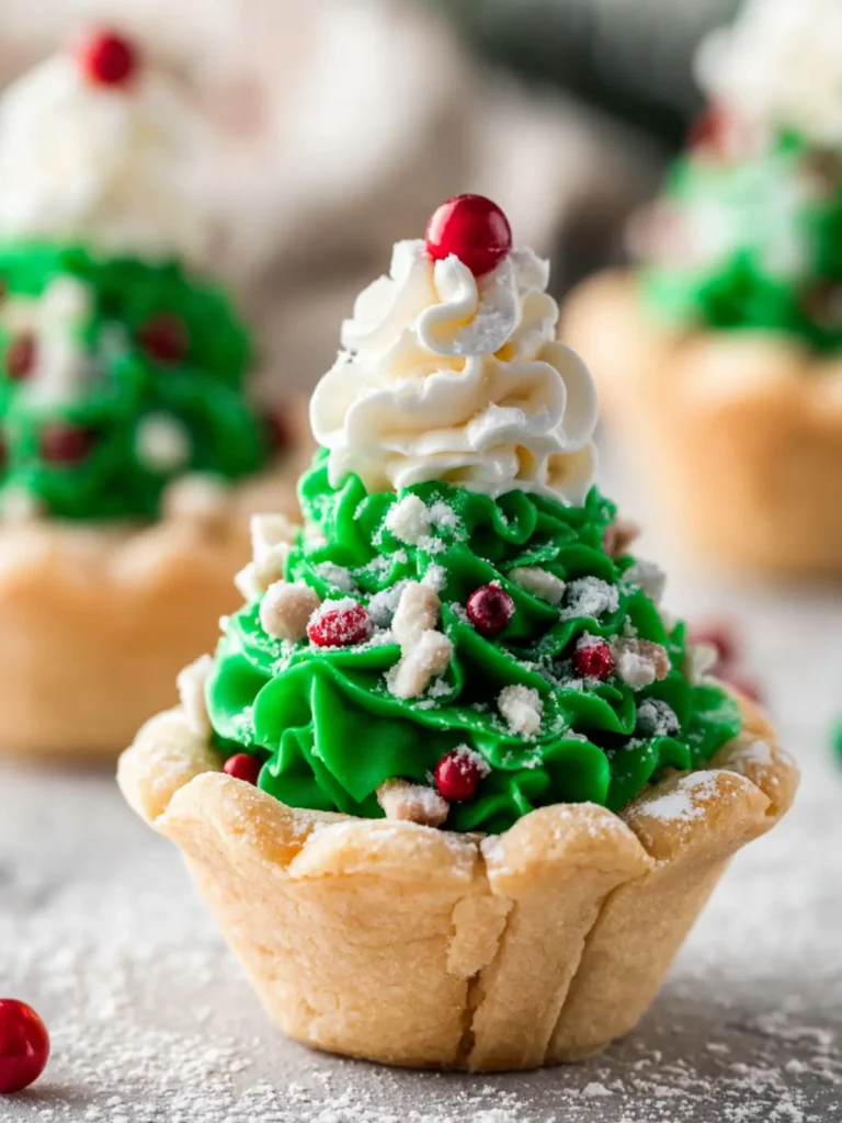 Christmas Tree Cookie Cups First Image