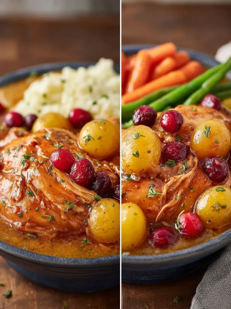 Slow Cooker Cranberry Chicken Stew: Easy, Healthy Crockpot Recipe First Image