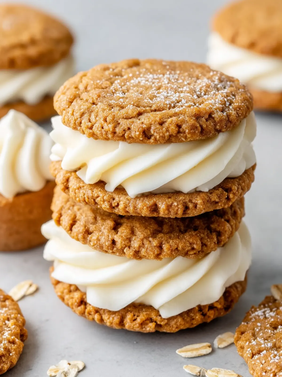 Irresistible Incredible Gingerbread Oatmeal Cream Pies First Image