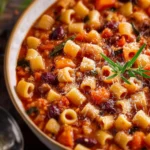 Easy Pasta e Fagioli Recipe (Healthy Italian Bean Soup) First Image