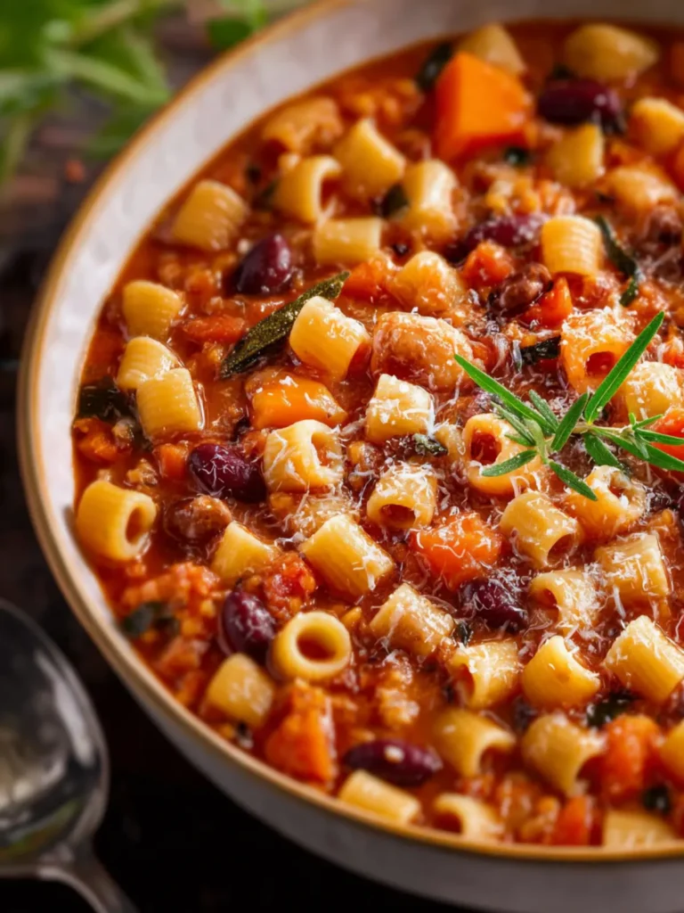 Easy Pasta e Fagioli Recipe (Healthy Italian Bean Soup) First Image