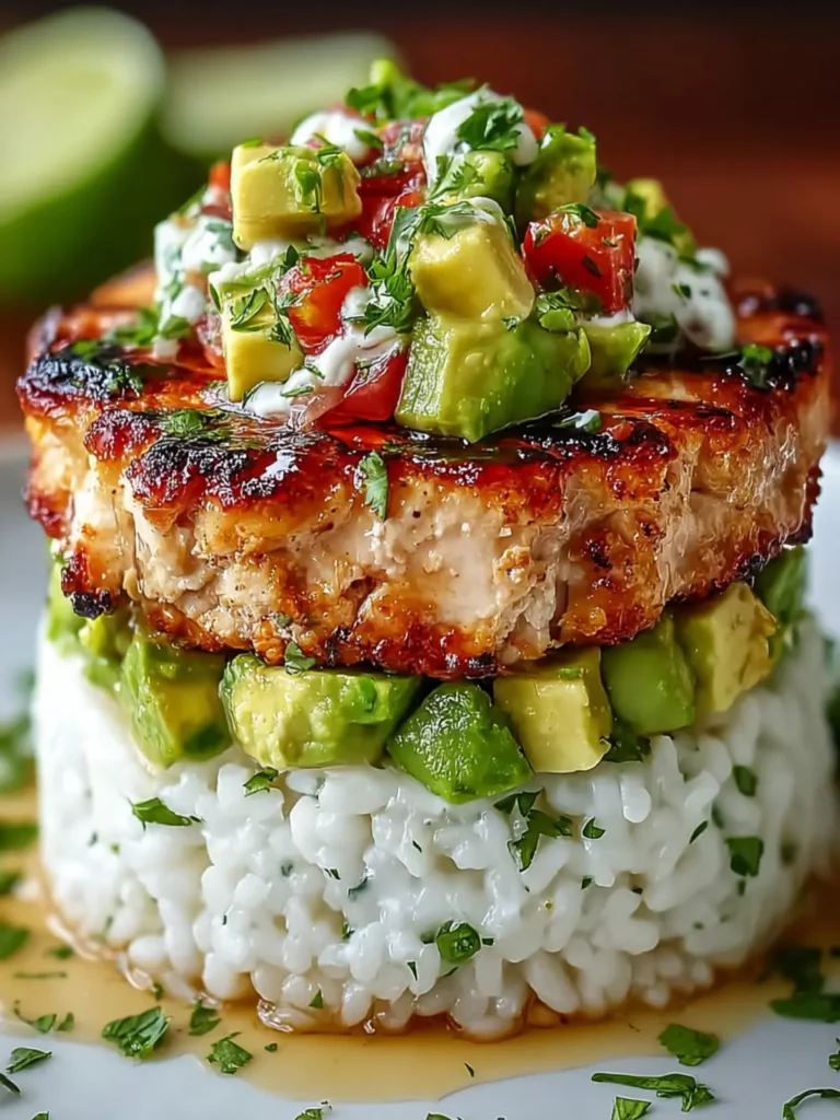 Honey Lime Chicken & Avocado Rice Stack for Quick Taco Night First Image