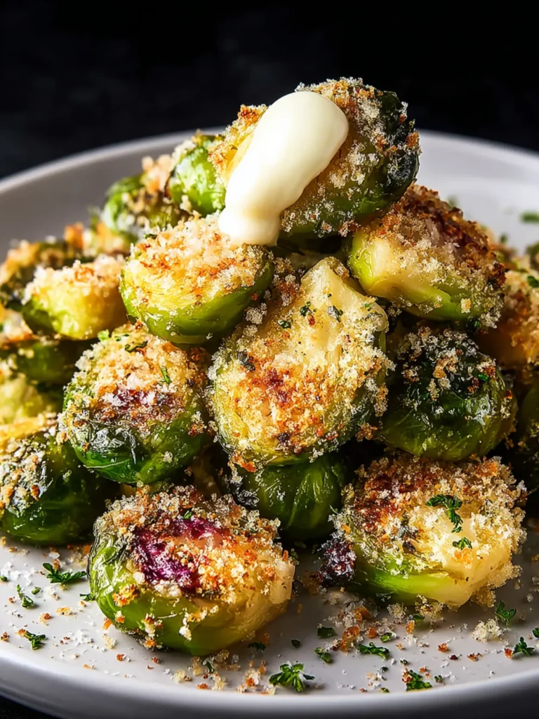 Crunchy Crispy Parmesan Crusted Brussels Sprouts Delight First Image