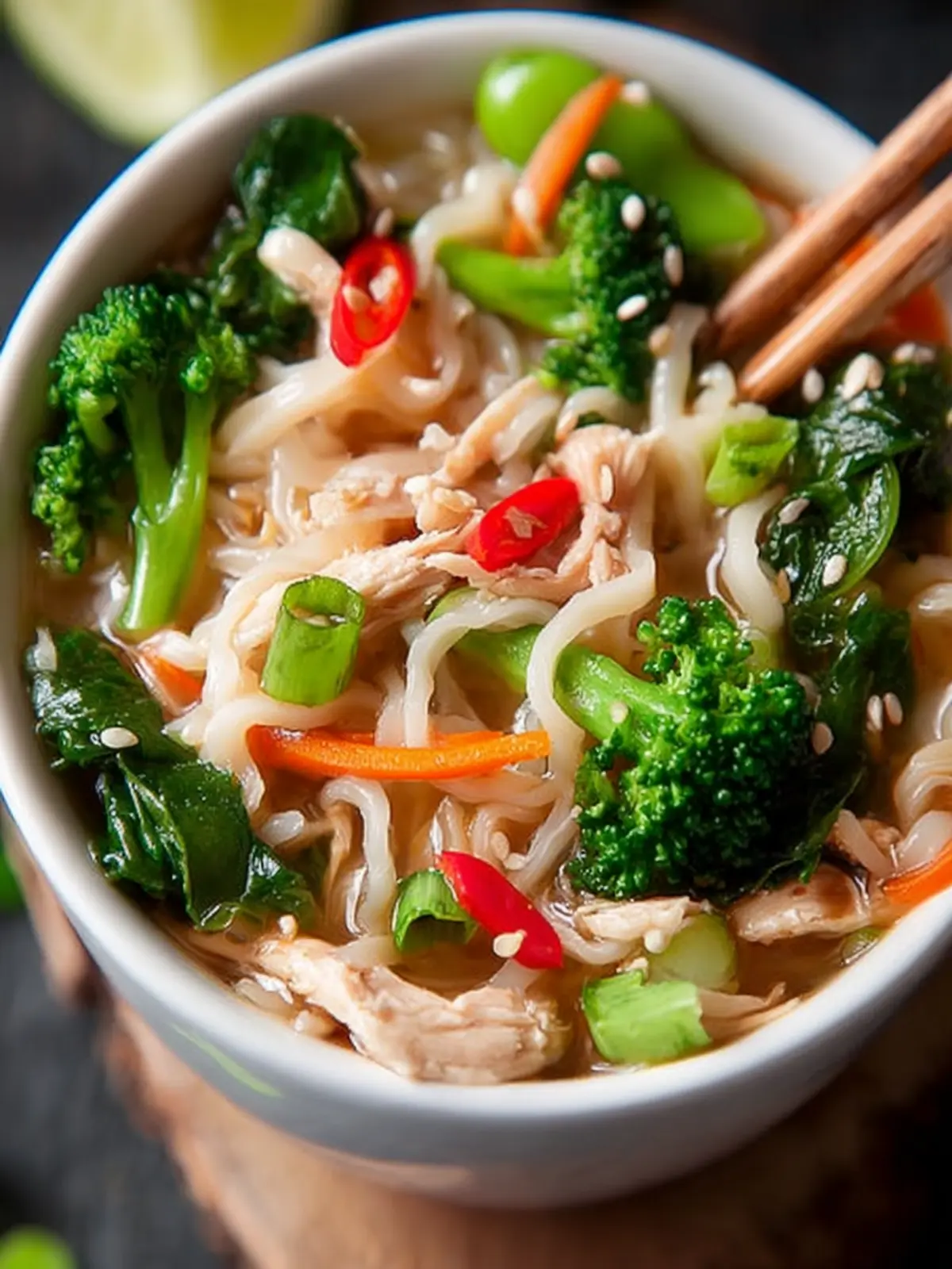 Homemade Chicken and Vegetable Pot Noodle (Instant Noodles) First Image