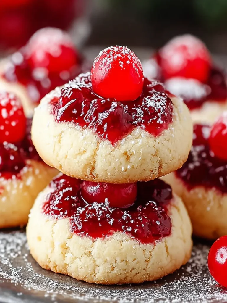 Festive Christmas Maraschino Cherry Shortbread Cookies Recipe First Image