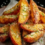Irresistibly Crispy Garlic Parmesan Potato Wedges Recipe First Image
