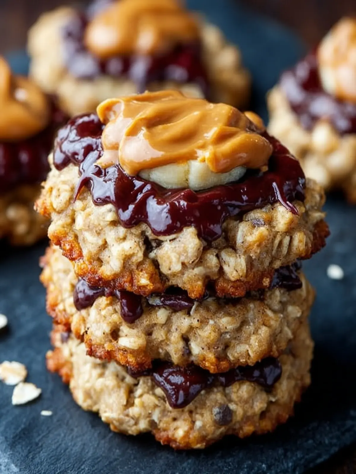 Peanut Banana Oat Cookies First Image