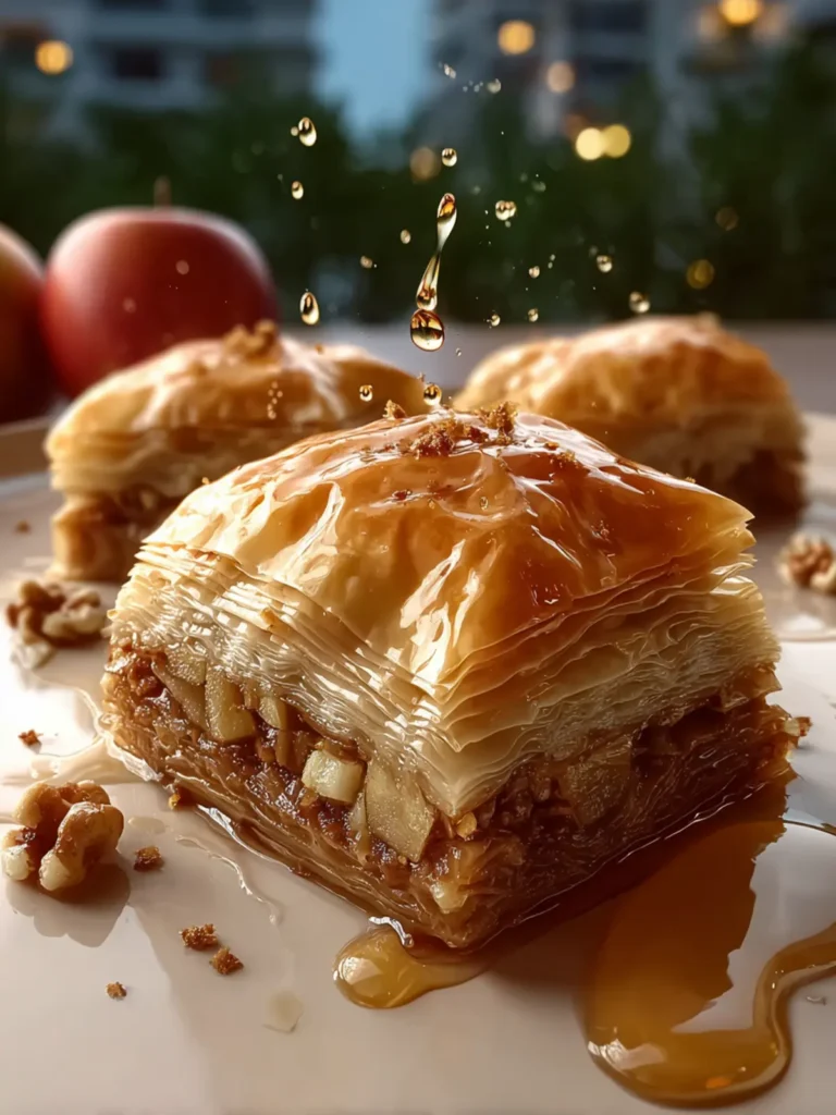 Apple Pie Baklava with Maple Syrup First Image