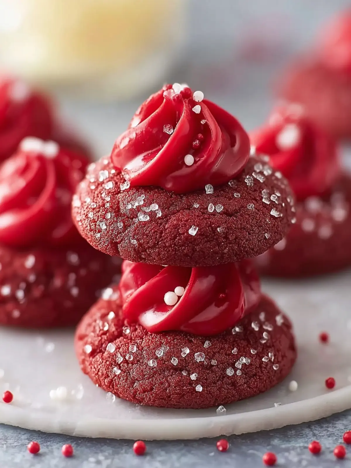 Irresistible Hershey’s Red Velvet Blossoms Cookies Recipe First Image