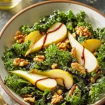 Delightful Pear Walnut Kale Salad with Balsamic Dressing First Image