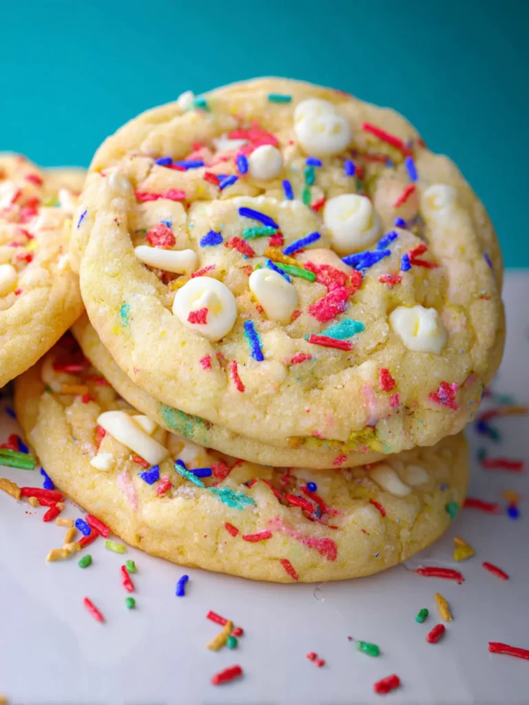 Funfetti White Chocolate Chip Cookies First Image