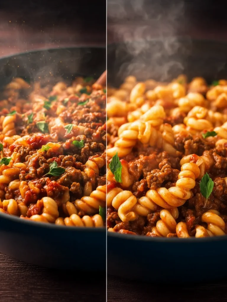 Easy Goulash Recipe with Ground Beef and Pasta First Image