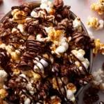 Chocolate Drizzled Popcorn (plus Mix-In Ideas!) First Image
