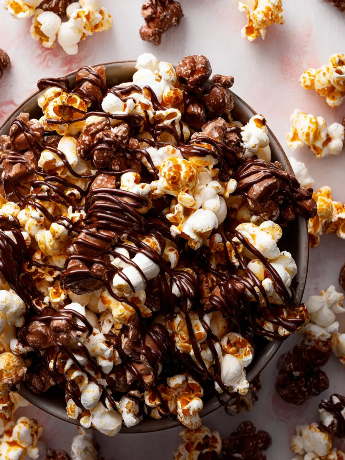 Chocolate Drizzled Popcorn (plus Mix-In Ideas!) First Image