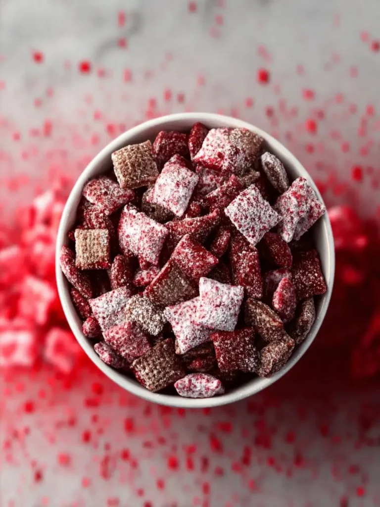 Easy Red Velvet Puppy Chow First Image