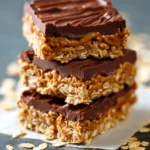 Healthy Chocolate Peanut Butter Oatmeal Bars First Image