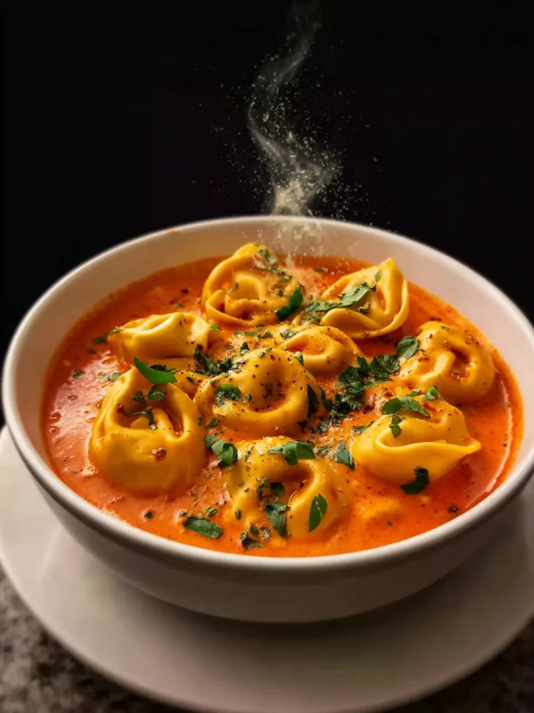Cheesy Tomato Tortellini Soup First Image