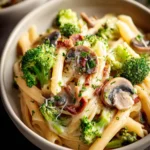 Delightful Vegan Mushroom Broccoli Pasta Recipe First Image