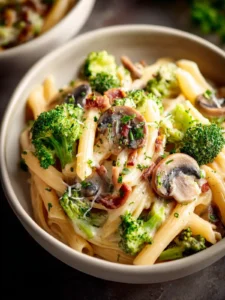 Delightful Vegan Mushroom Broccoli Pasta Recipe First Image