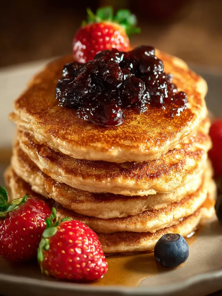 Easy Protein Pancakes (No Protein Powder) Oat Flour First Image