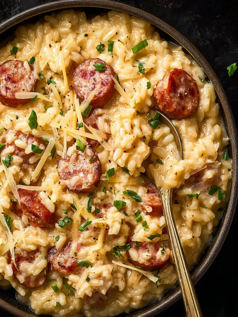 Beer Risotto with Sausage and Gouda First Image
