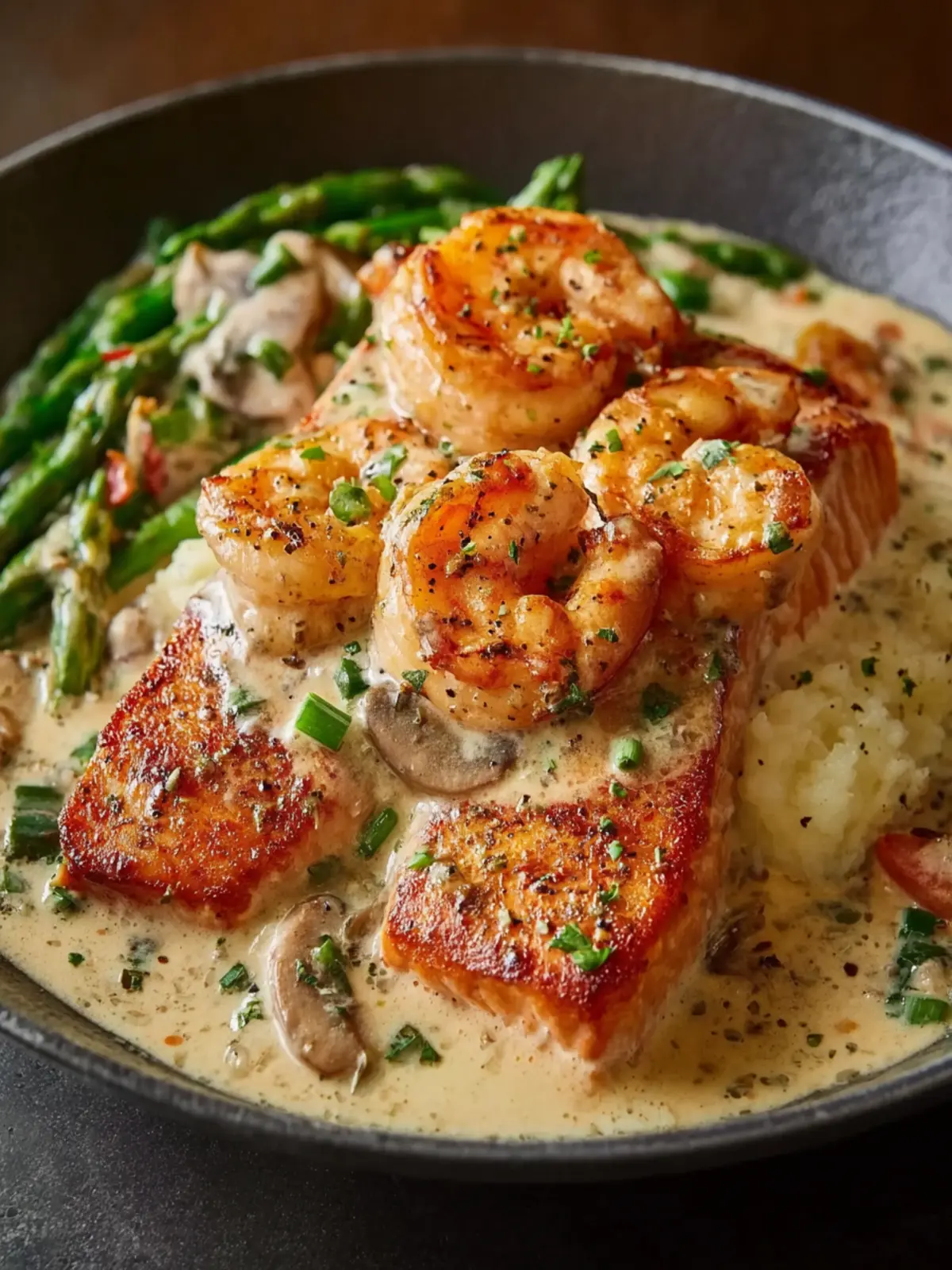 Cajun Shrimp Salmon Cream Sauce First Image