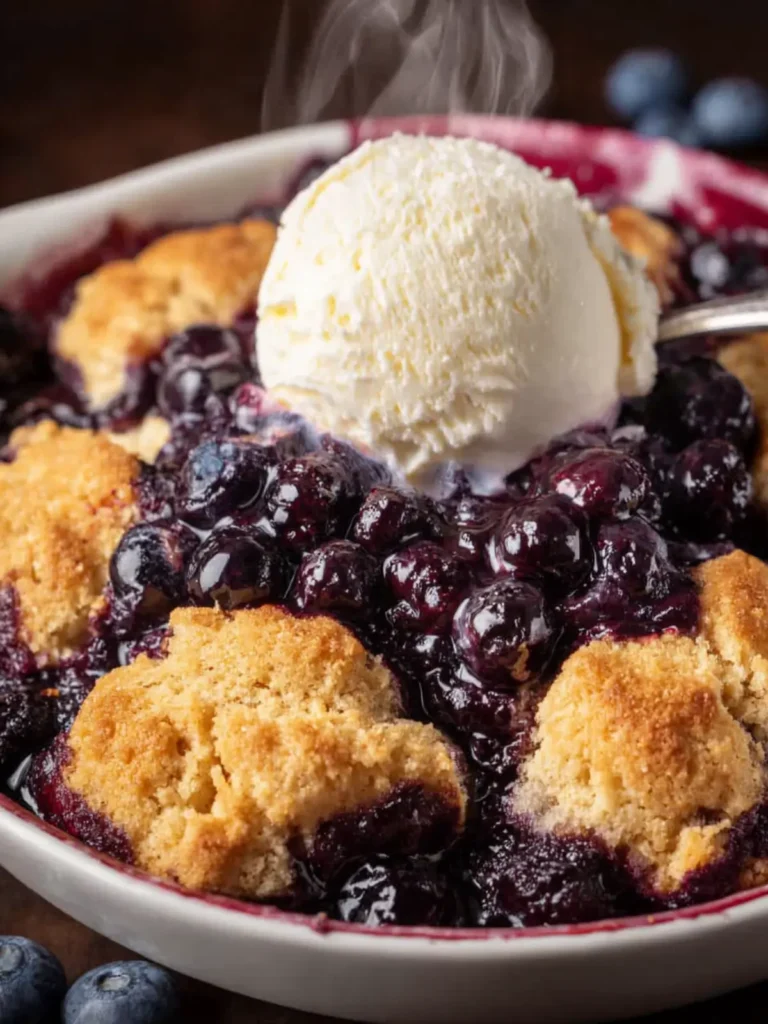 Keto Blueberry Cobbler First Image