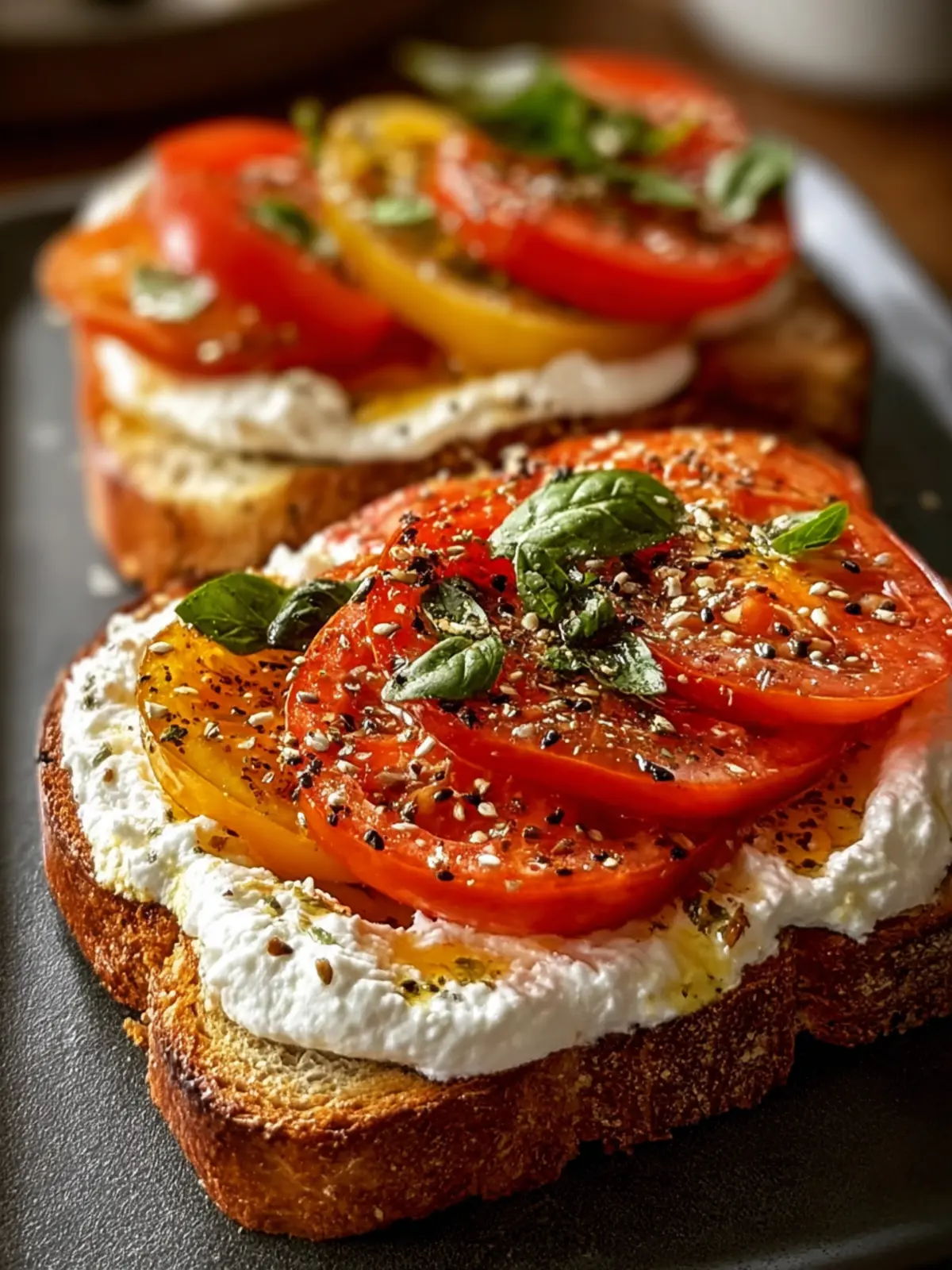 Ricotta and Tomato Sourdough Toast – Easy Gourmet Breakfast First Image