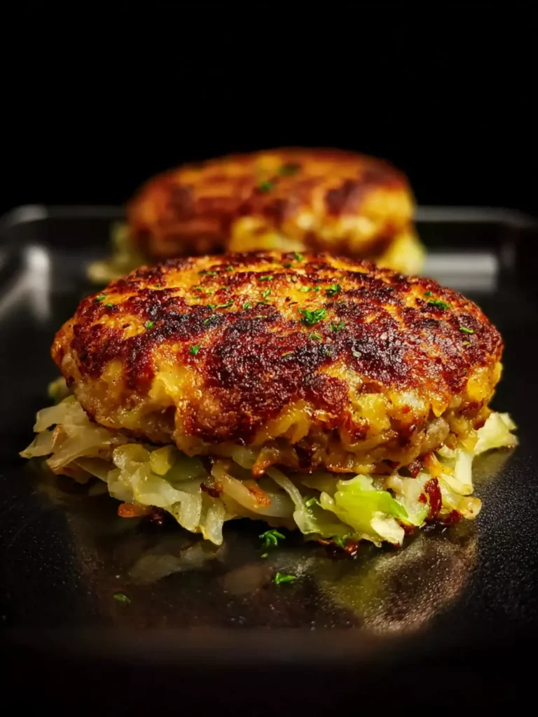 baked cabbage burgers First Image