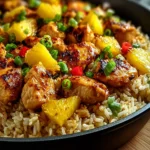 pineapple chicken rice one pan First Image