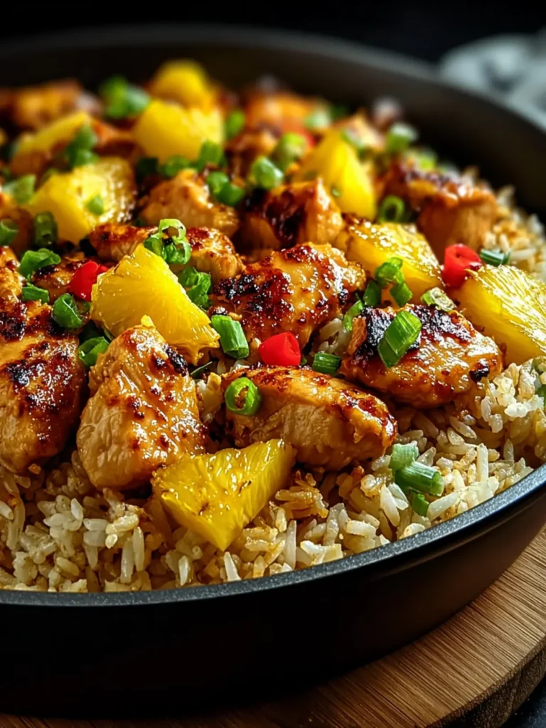 pineapple chicken rice one pan First Image